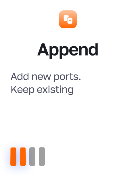 Append mode card