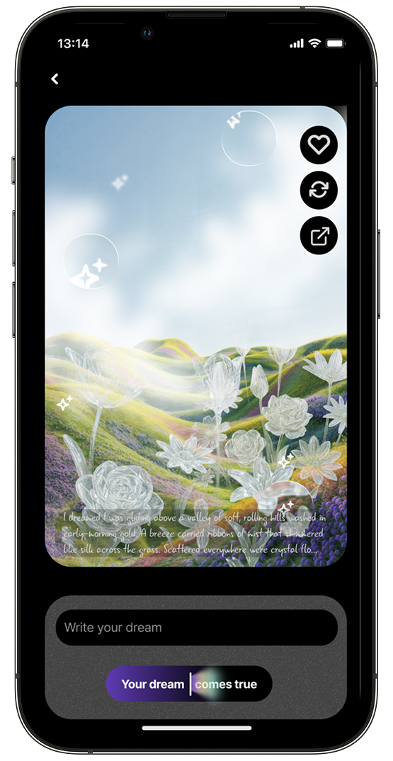 Dream generator mobile interface